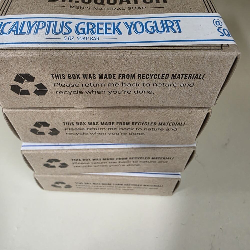 Dr. Squatch Eucalyptus Greek Yogurt Soap Lot of 4 New Unused 5 oz Bars